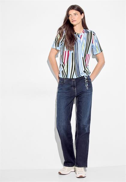 Gestreiftes T-Shirt vanilla white