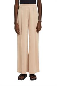 Gewebte Hose mit weitem Bein taupe