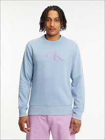 GLITCHED MONOLOGO CREW NECK iceland blue