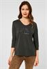 Glitter Wording Shirt bassy olive