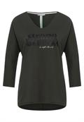 Glitter Wording Shirt bassy olive