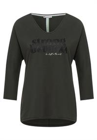 Glitter Wording Shirt bassy olive