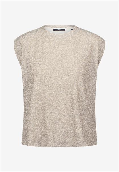 Glitzer-Shirt mit Rundhalsausschnitt french oak