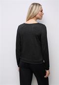 Glitzer Strick-Look Shirt black