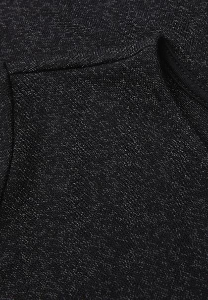 Glitzer Strick-Look Shirt black