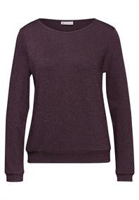 Glitzer Strick-Look Shirt jazz berry