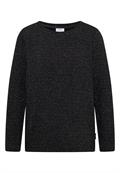 Glitzer Strukturshirt black