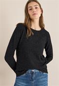 Glitzer Strukturshirt black