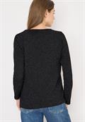 Glitzer Strukturshirt black