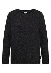 Glitzer Strukturshirt black