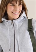 Glitzernde Hoodie Sweatjacke luna grey melange