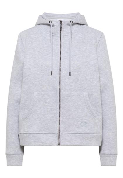 Glitzernde Hoodie Sweatjacke luna grey melange