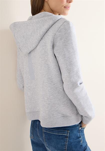 Glitzernde Hoodie Sweatjacke luna grey melange