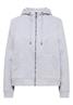 Glitzernde Hoodie Sweatjacke luna grey melange