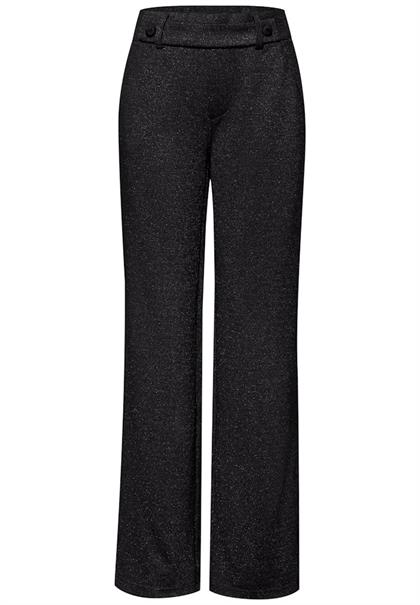 Glitzernde Straight Leg Hose black