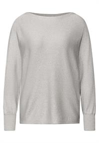 Glitzernder Dolman Pullover pelican grey mel.