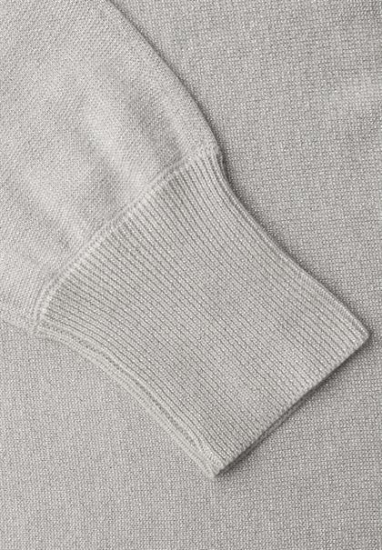 Glitzernder Dolman Pullover pelican grey mel.