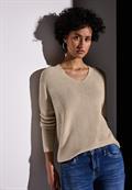 Glitzernder Pullover cotton beige