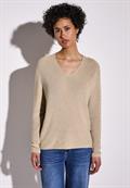 Glitzernder Pullover cotton beige