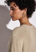 Glitzernder Pullover cotton beige