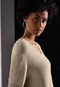 Glitzernder Pullover cotton beige