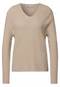 Glitzernder Pullover cotton beige