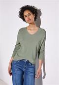 Glitzernder Pullover dusty milky green