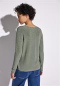 Glitzernder Pullover dusty milky green
