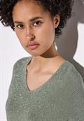 Glitzernder Pullover dusty milky green