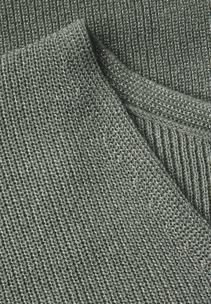 Glitzernder Pullover dusty milky green
