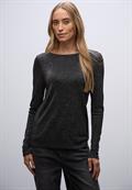 Glitzerndes Langarmshirt black