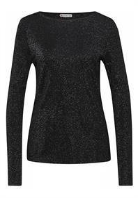 Glitzerndes Langarmshirt black