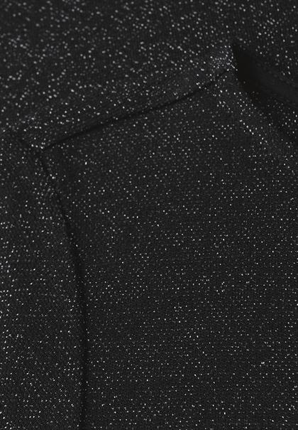 Glitzerndes Langarmshirt black
