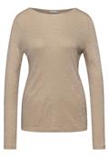 Glitzerndes Langarmshirt sanded beige