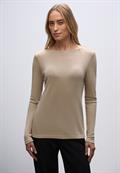 Glitzerndes Langarmshirt sanded beige