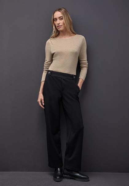 Glitzerndes Langarmshirt sanded beige