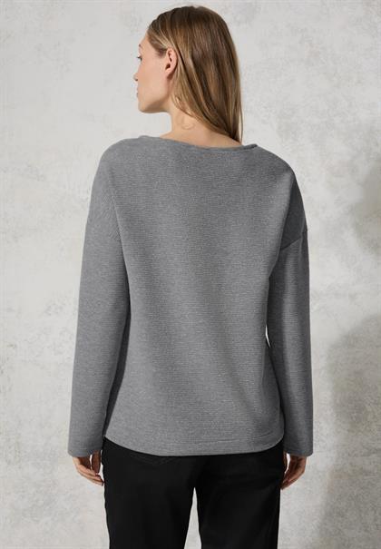 Glitzerndes Ottoman Shirt platinum grey mel.