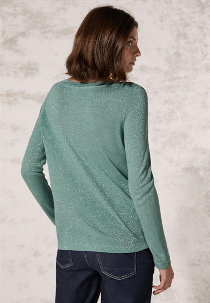 Glitzerndes Shirt glaced salvia green