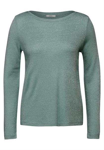 Glitzerndes Shirt glaced salvia green