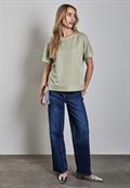 Glitzerndes T-Shirt dusty milky green