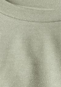 Glitzerndes T-Shirt dusty milky green