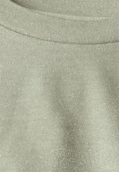 Glitzerndes T-Shirt dusty milky green