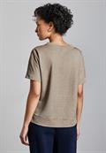 Glitzerndes T-Shirt safari beige