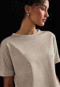 Glitzerndes T-Shirt safari beige