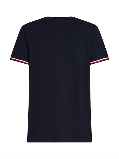 GLOBAL STRIPE CUFF TEE desert sky