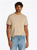 GLOBAL STRIPE CUFF TEE sandalwood