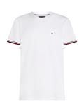 GLOBAL STRIPE CUFF TEE white