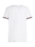 GLOBAL STRIPE CUFF TEE white