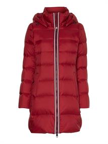 GLOBAL STRIPE DOWN COAT rouge