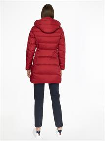 GLOBAL STRIPE DOWN COAT rouge